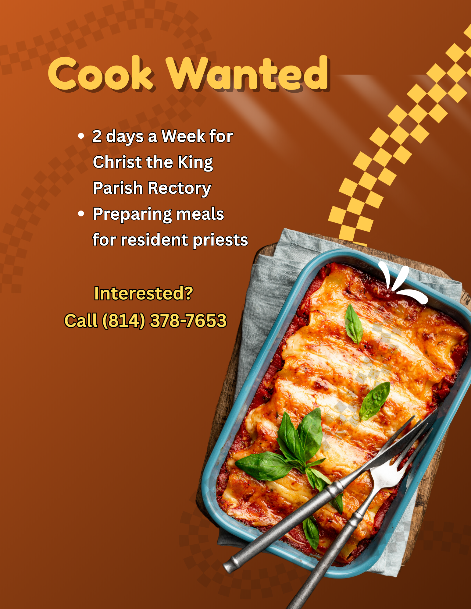 Cook wanted